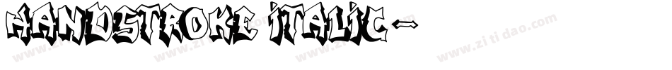 HandStroke Italic字体转换